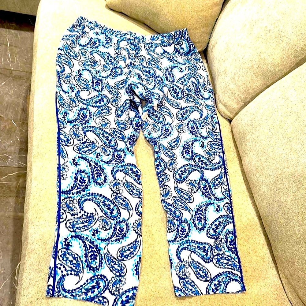 Ralph Lauren 12 Women’s Blue Paisley Print Pants